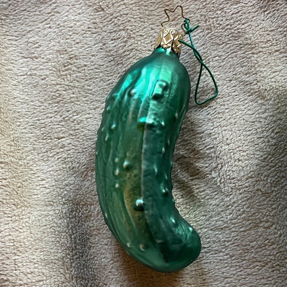 Blown glass vintage Christmas ornaments set of 3 peppers